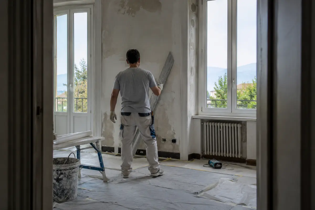Preparazione di un appartamento per lavori di finitura a Bergamo